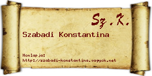 Szabadi Konstantina névjegykártya
